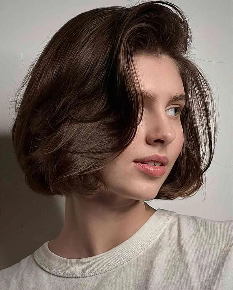 coupe carré dégradé cheveux lisses tendance sans frange sur le côté latesthair instagram