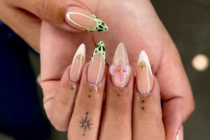 french manucure 3d tendance moderne fleurs Снимката на профила на nailsbytrinnie shop instagram