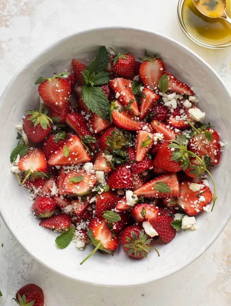 salade de fraises marocaine orientale sucrée menthe