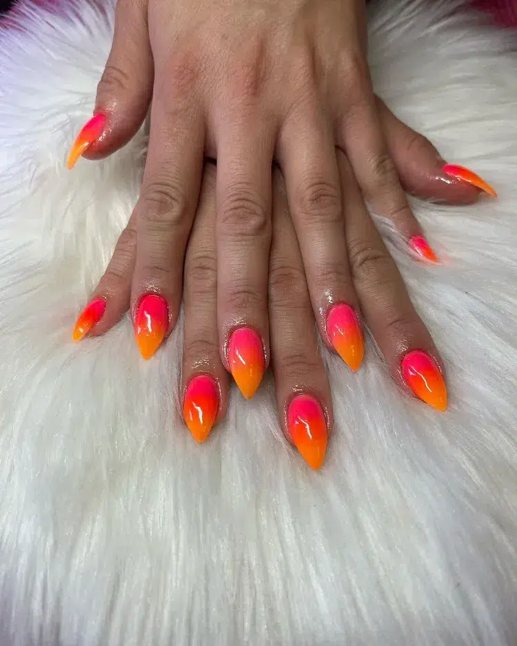 sunset ombré nails tendance manucure déco ongles juin 2024