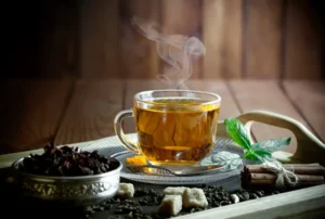 tisane de menthe poivrée et de thym