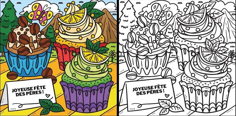 coloriage selon modèle pour la fête des pères