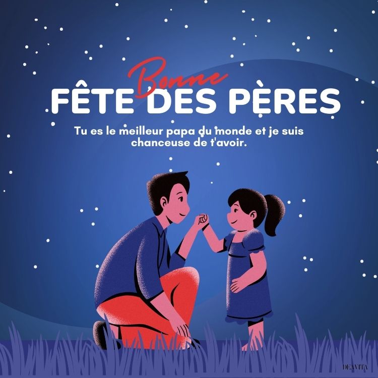 idée de message touchant d'une filette pour son père