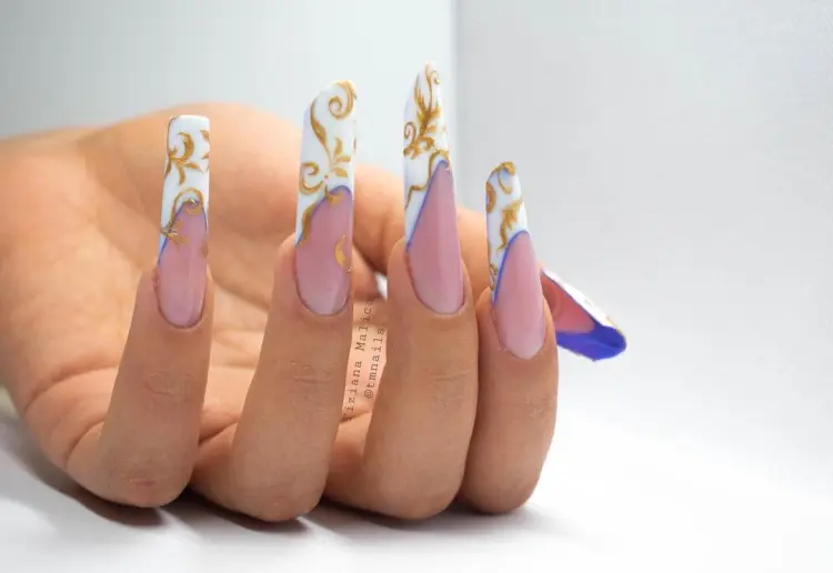 ongles french manucure azulejos tendance 