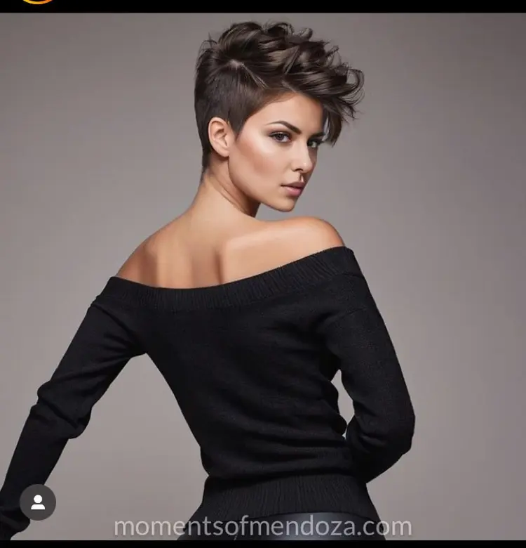 pixie rasé sur le côté pour cheveux bruns pixiepalooza instagram