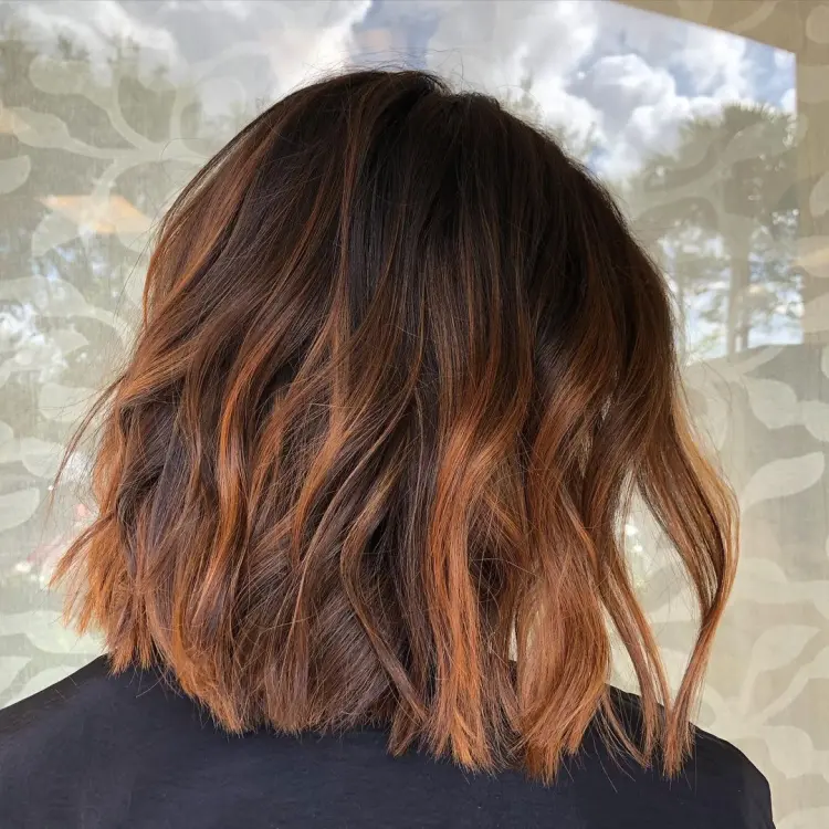 quel balayage sur cheveux courts bruns 