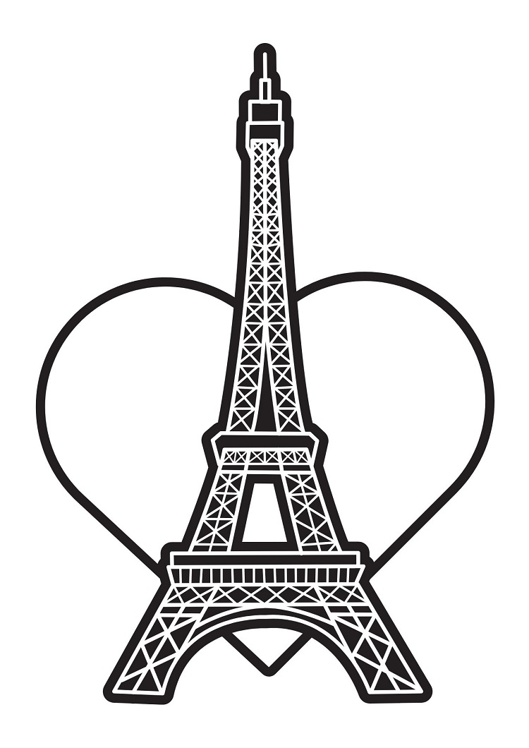 la tour eiffel avec un coeur