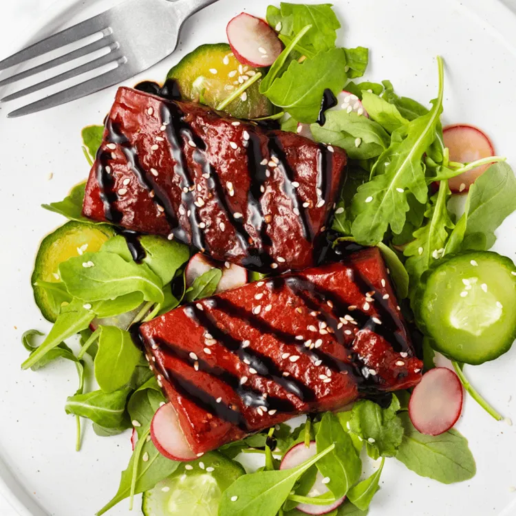 steak de pastèque marinée pour végétaliens