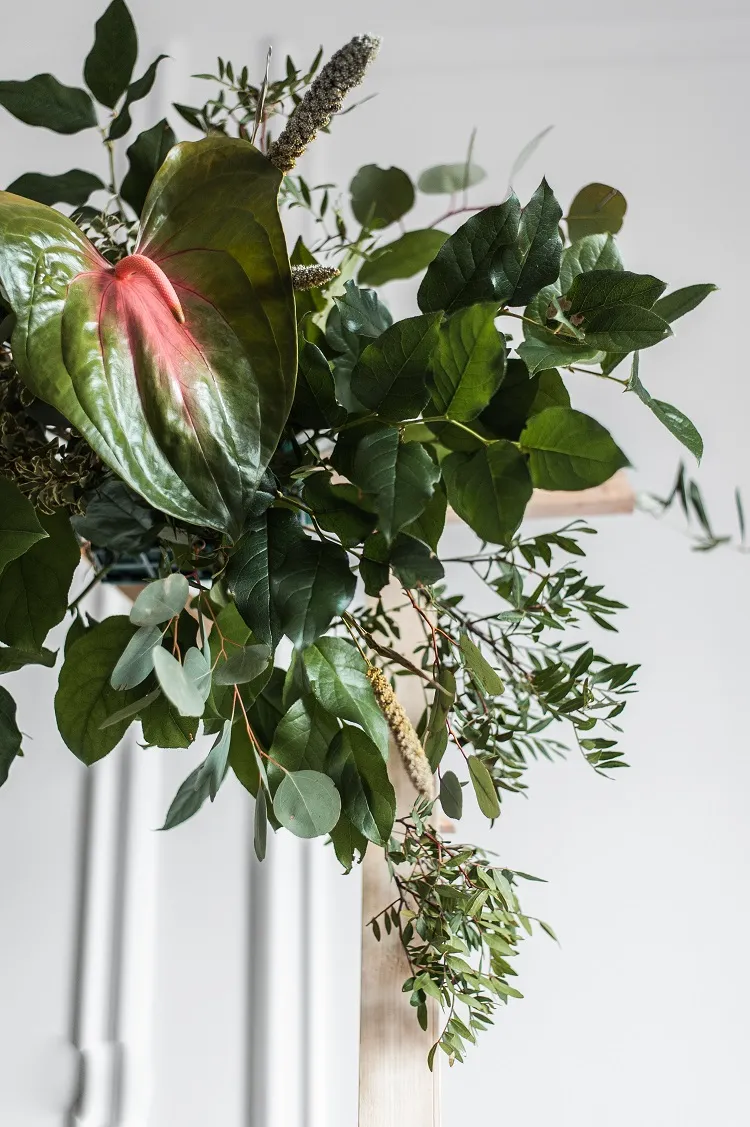 décoration intérieure avec des plantes artificielles