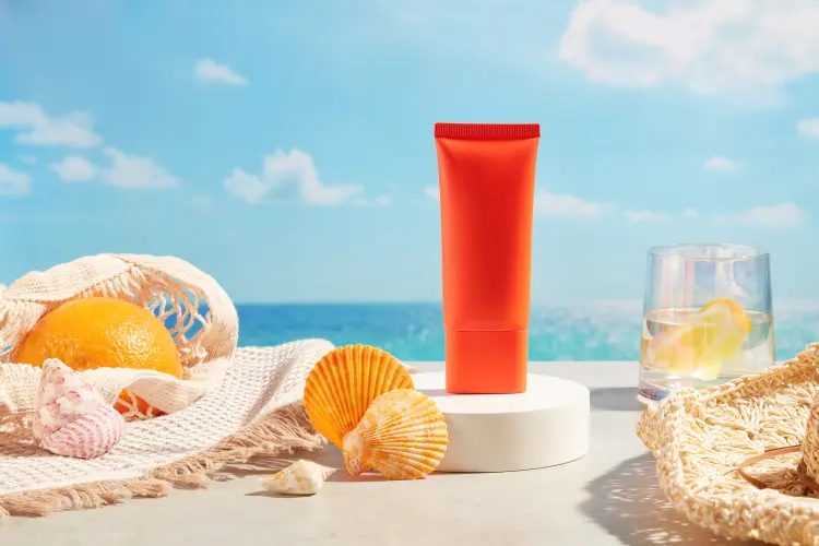 peut on bronzer avec de la crème solaire à la plage 