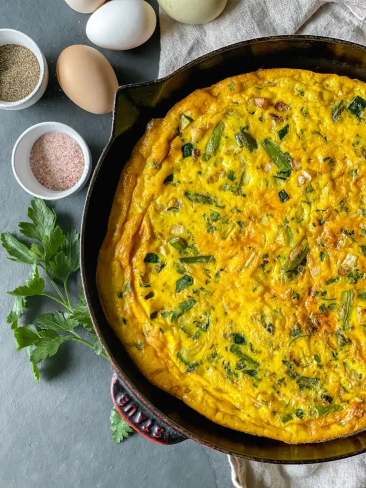 préparez cette recette de frittata aux légumes en guise de petit déjeuner qui n'augmente pas la glycémie