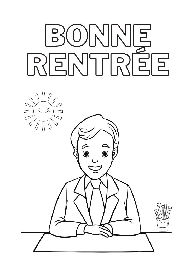 bonne rentrée coloriage