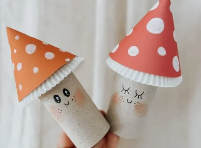 fabriquer des champignons en rouleau de papier toilette