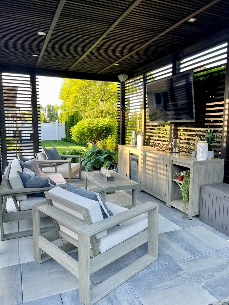 optimiser l&#039;espace sous une pergola