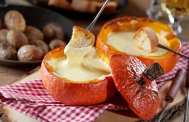 préparer une fondue dans une courge