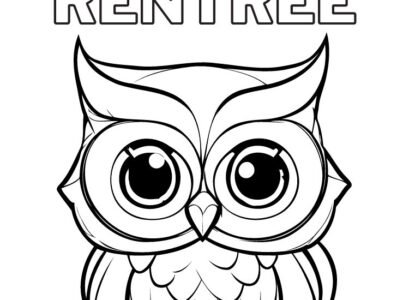 coloriage hibou pour les étudiants