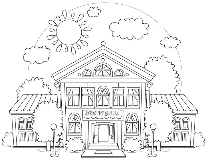 coloriage lycée pour les enfants