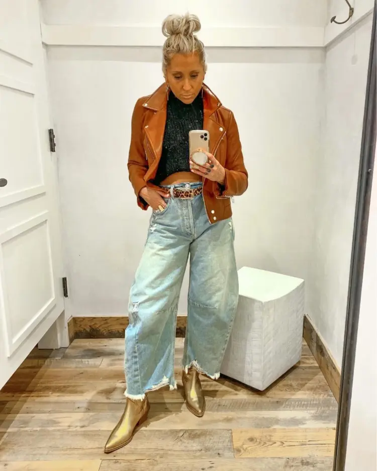 comment styler le jean barrel avec des bottes de cowboy 