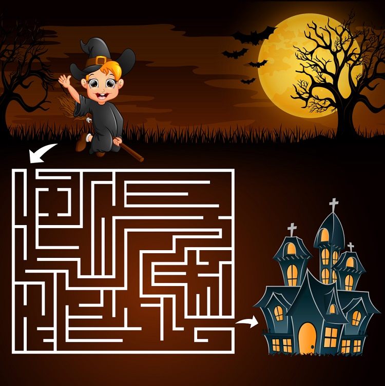 jeux labyrinthe halloween