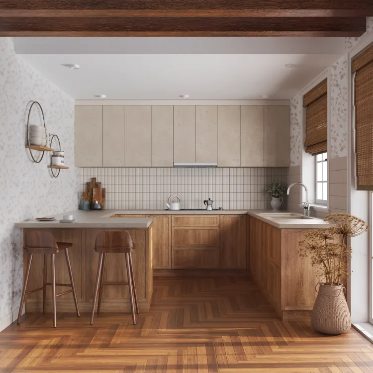 poser du parquet sur du carrelage,poser du parquet sur du carrelage dans une cuisine