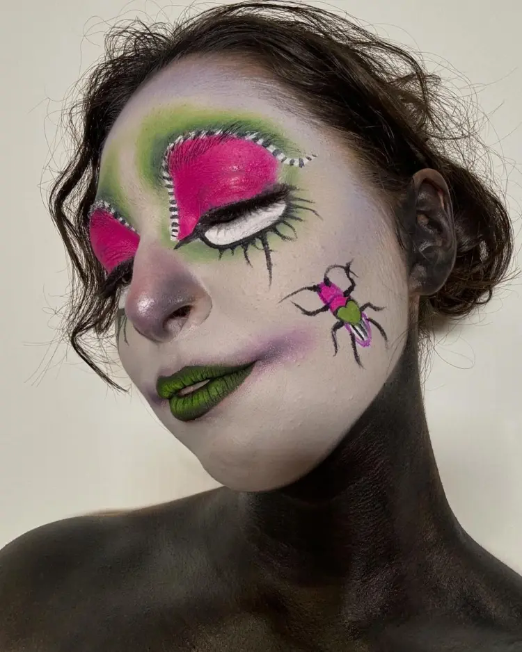 idée maquillage inspiré par le film beetlejuice halloween 2024 