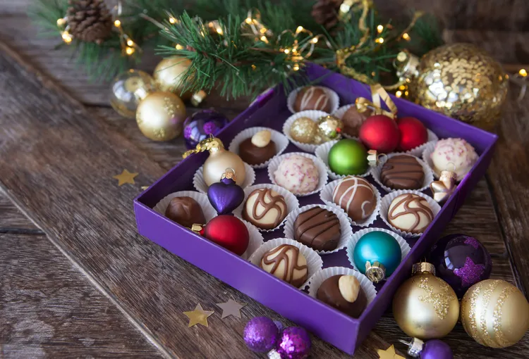 boîte de chocolats pour noël