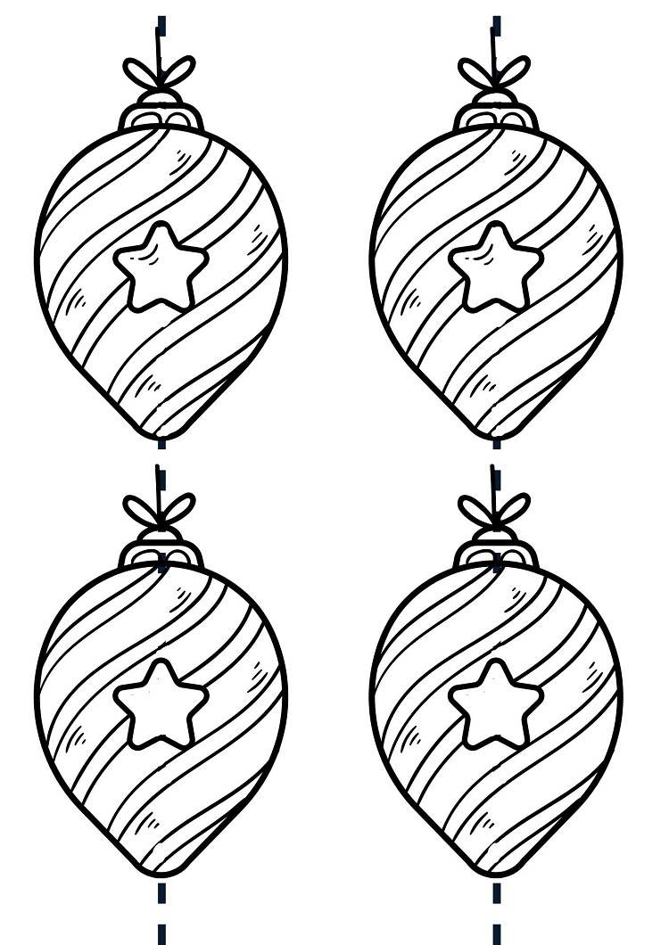 Boules de Noël à colorier