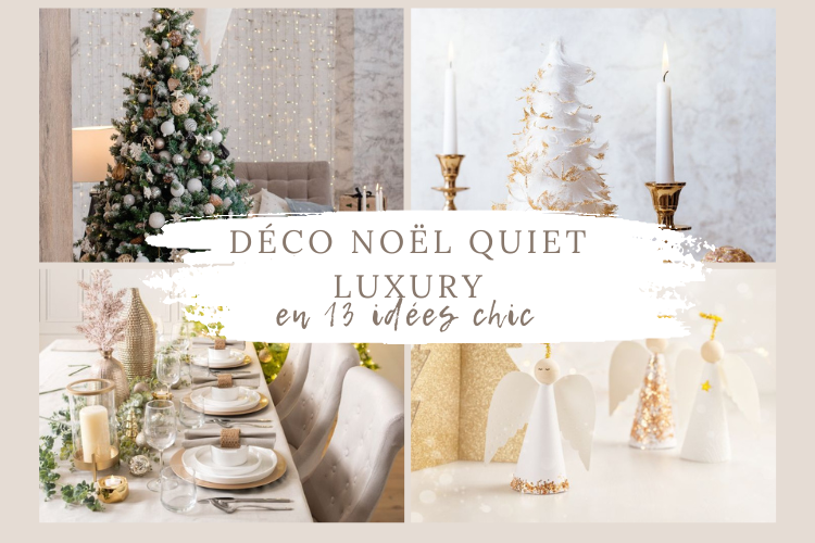 décoration de noël en blanc et doré 2024 tendance deavita