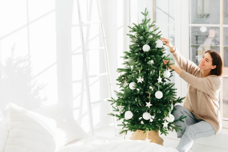 sapin de noël en style scandinave minimaliste