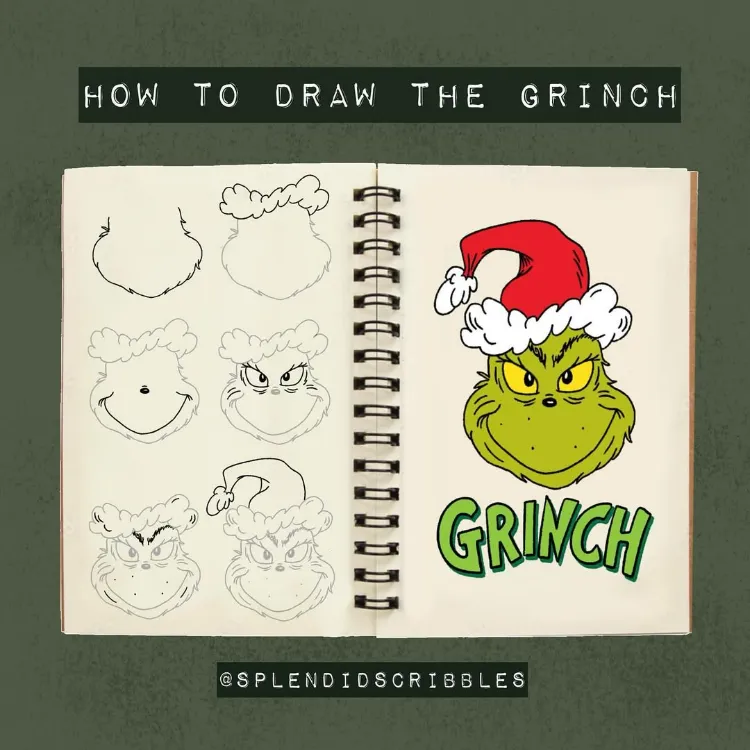 comment dessiner le grinch