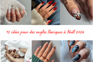 idée déco ongles noël 2024 tendance deavita