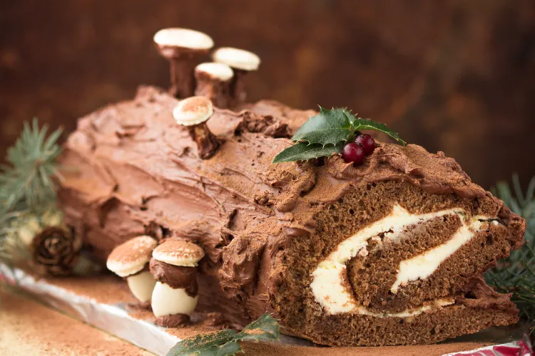 quelles garnitures et décorations pour la bûche de noël tiramisu