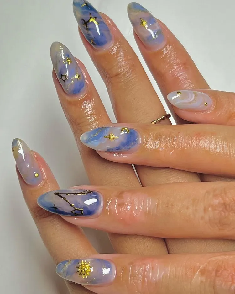 watercolor nails pour les poissons