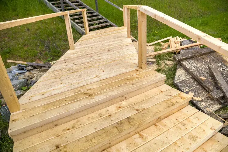 escalier en bois extérieur 2025