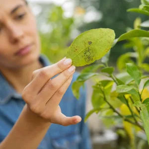 le citronnier a des trous dans les feuilles