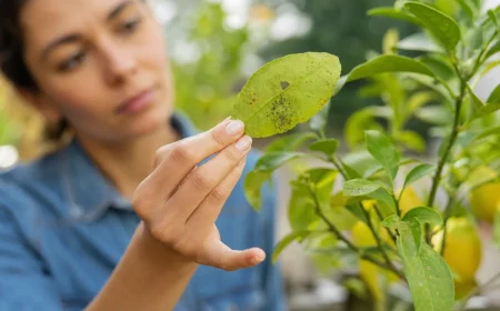 le citronnier a des trous dans les feuilles
