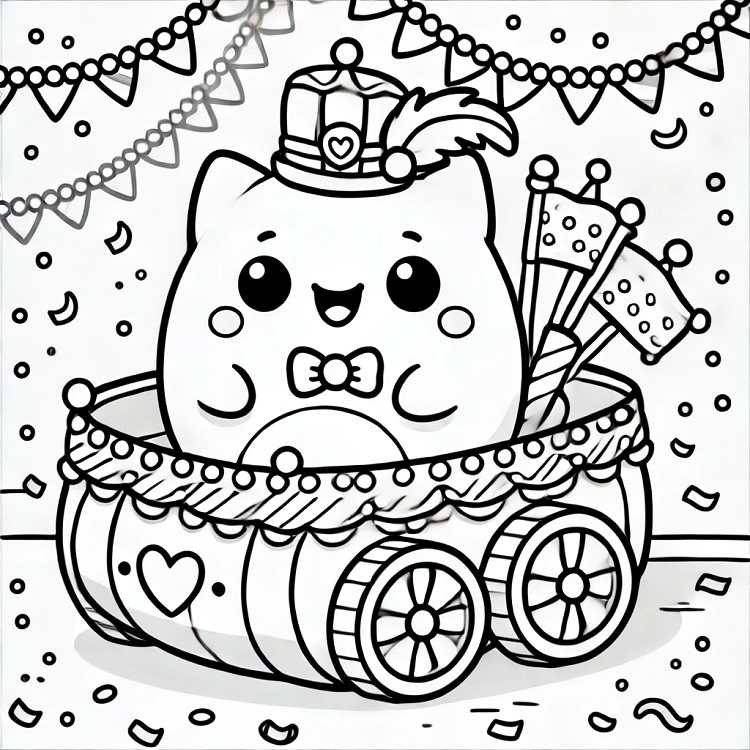 Coloriage de mardi gras pour enfants