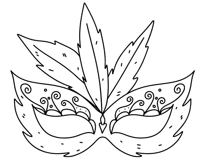 coloriage masque mardi gras