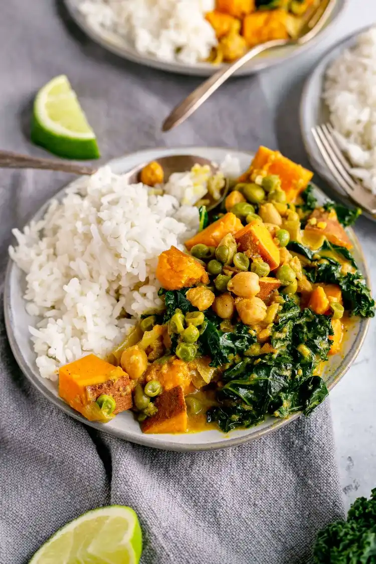 quel plat manger pendant le carême un curry à la patate douce et au lait de coco