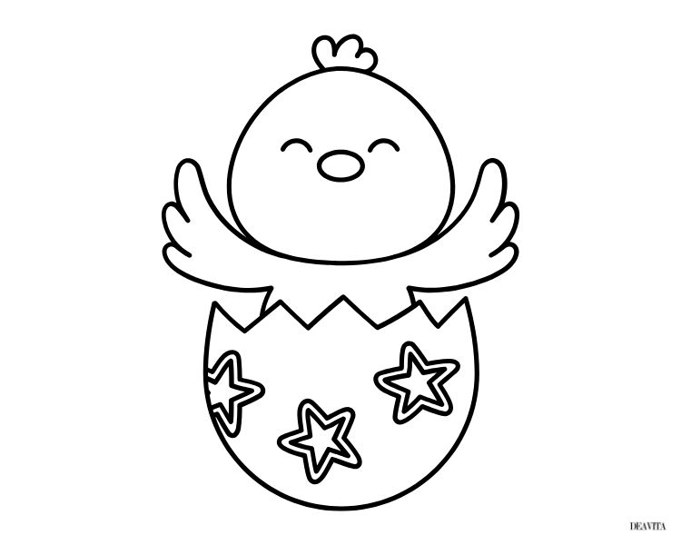 coloriage de pâques à imprimer pour les plus petits à colorier