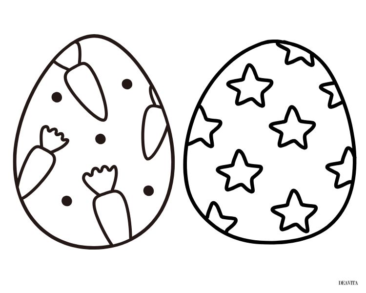 coloriage maternelle œufs de pâques à imprimer gratuitement