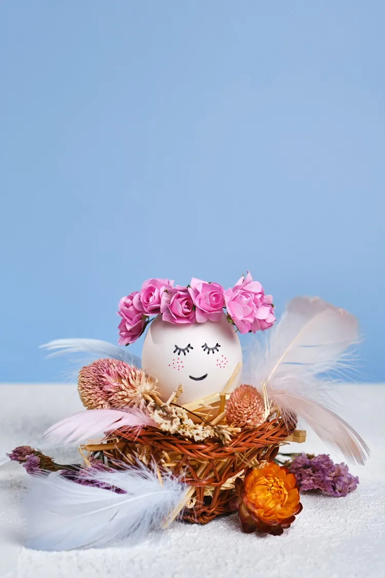 bouquet dans des coquilles oeuf