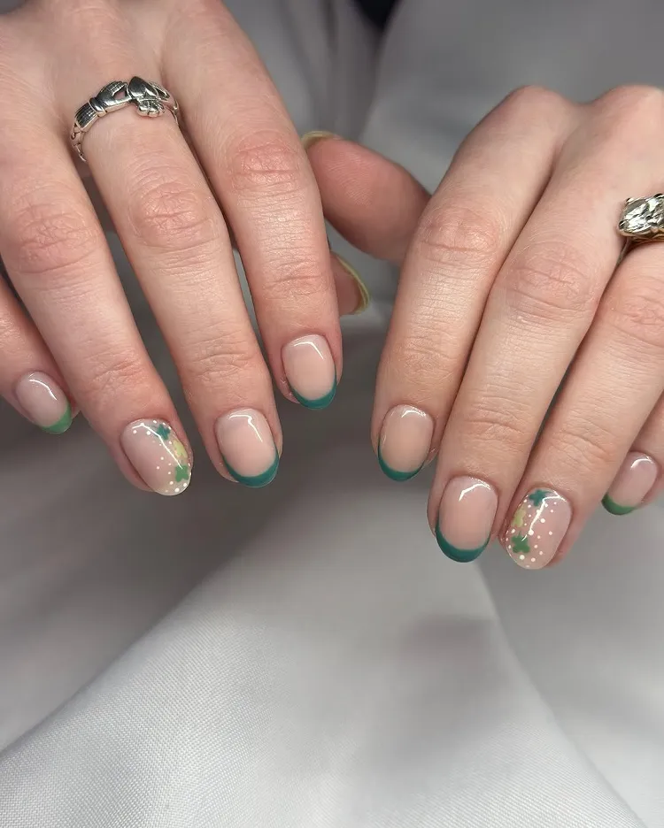 déco ongles saint patrick minimaliste pour ongles courts
