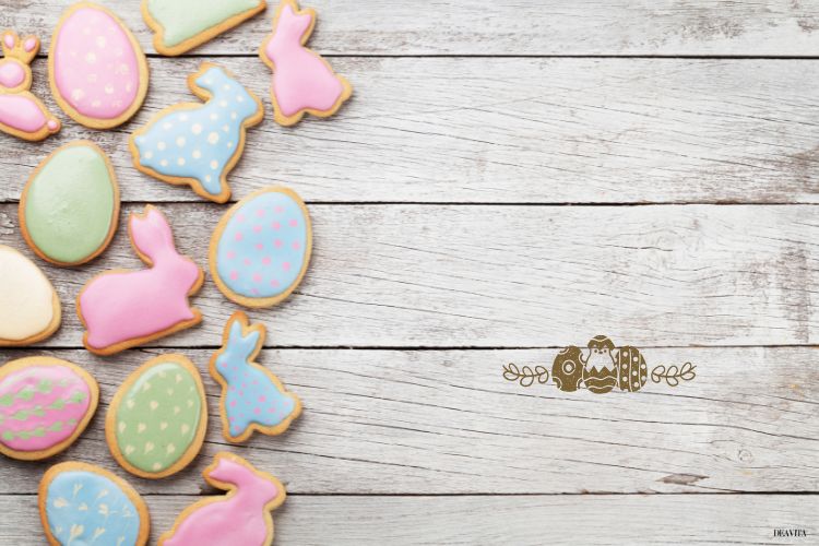 marque place personnalisé avec des sablés de pâques