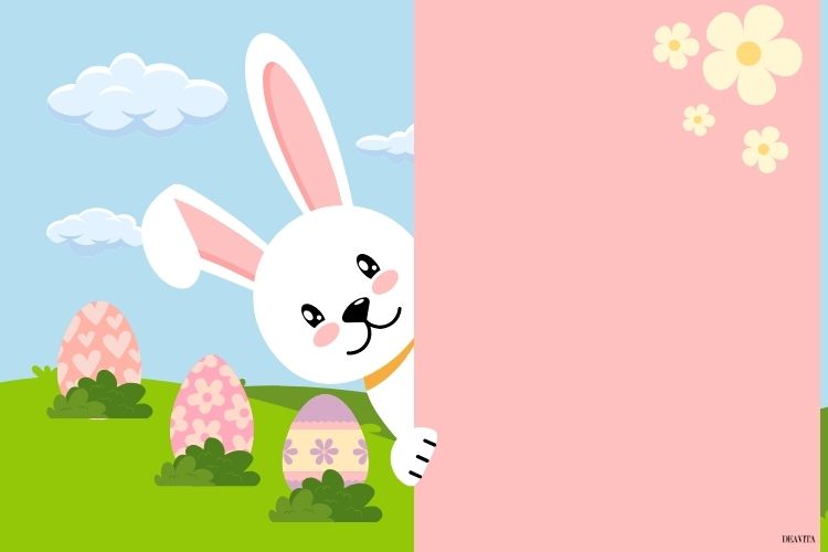 marque place personnalisé pour enfants avec un lapins mignon