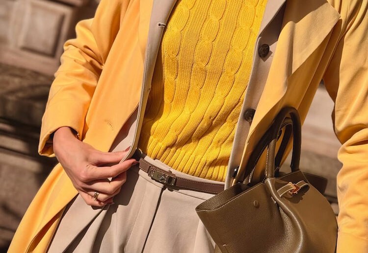 jaune tendance avec beige