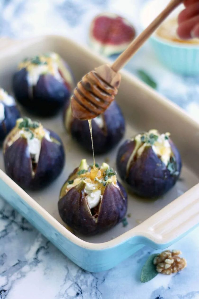 Des figues farcies au fromage de chèvre