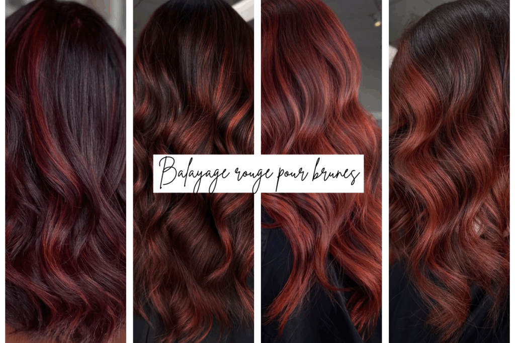 balayage rouge pour brunes