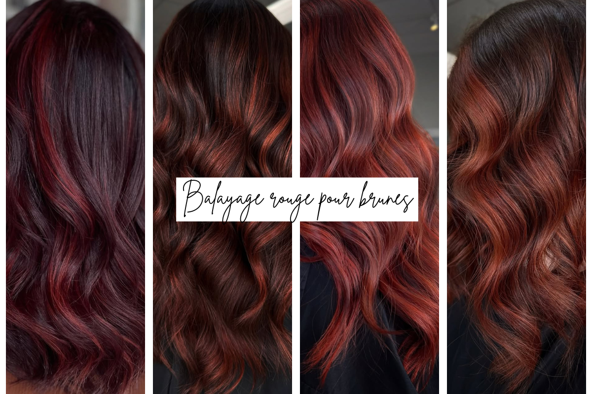 balayage rouge pour brunes