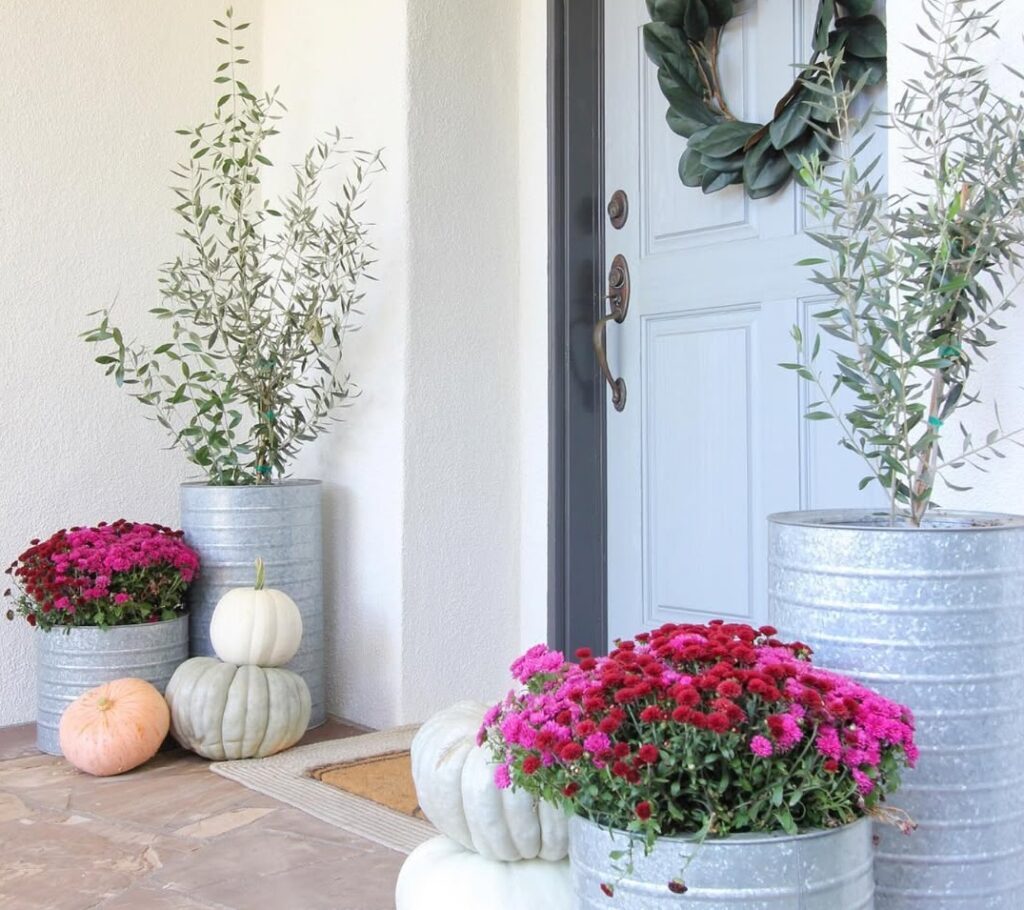 comment intégrer la couleur pourpre dans votre déco d’automne extérieure